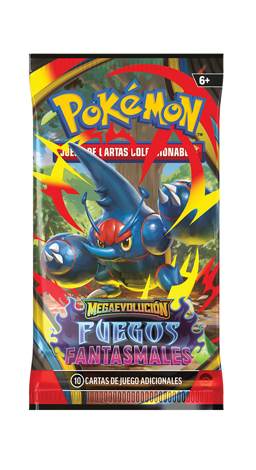 Sobre - Pokémon Megaevolución - Fuegos Fantasmales - Español - El Podenco TCG