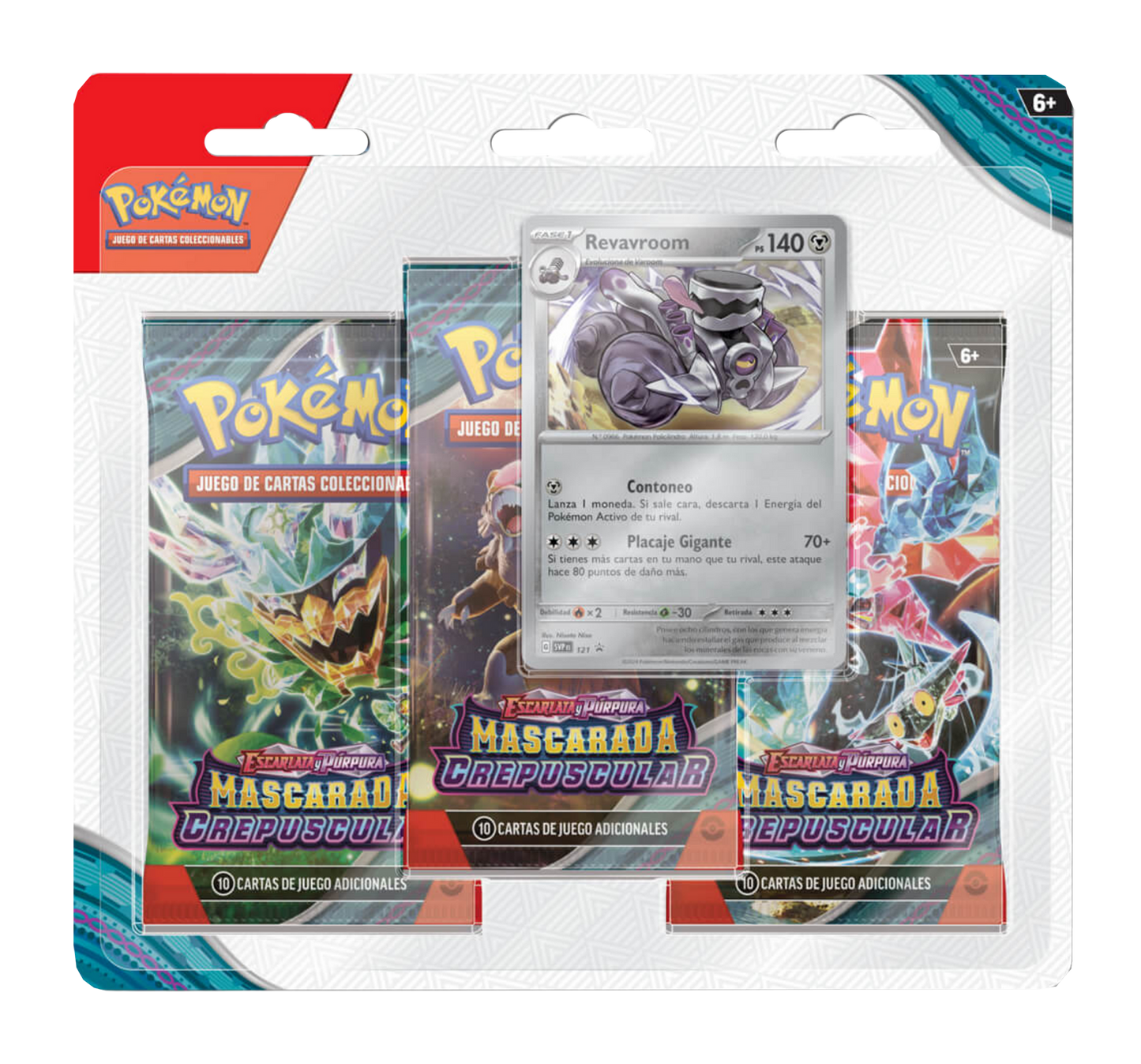 Blíster 3 Sobres - Pokémon Mascarada Crepuscular - Español