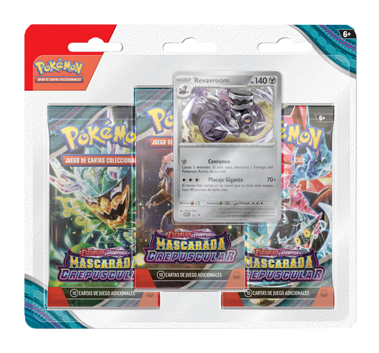 Blíster 3 Sobres - Pokémon Mascarada Crepuscular - Español