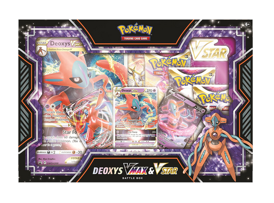 Caja Pokémon TCG - Deoxys VMAX Y V-ASTRO Colección Combate - Español