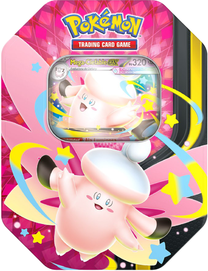 Lata Megaluz Lunar - Mega Gengar ex y Mega Clefable ex de TCG Pokémon en Inglés