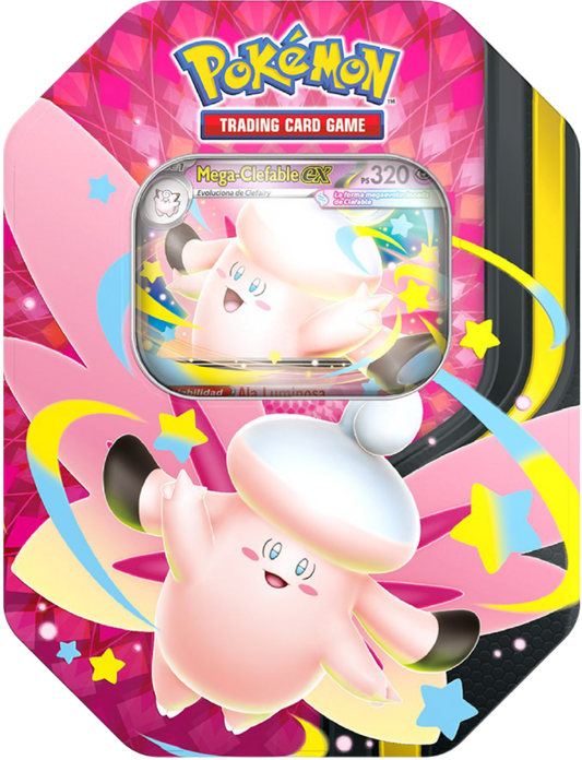Lata Megaluz Lunar - Mega Gengar ex y Mega Clefable ex de TCG Pokémon en Inglés