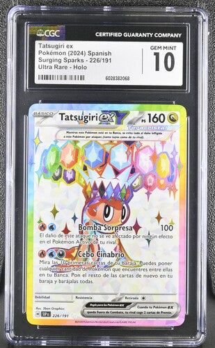 Carta Gradeada - Tatsugiri EX - CGC10 - SSP - Español