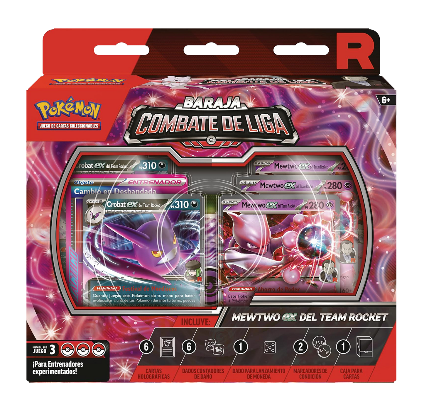 Caja Pokémon TCG - Baraja Combate de Liga de Mewtwo ex - Español