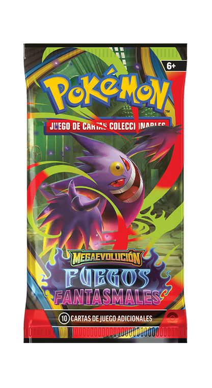 Sobre - Pokémon Megaevolución - Fuegos Fantasmales - Español - El Podenco TCG