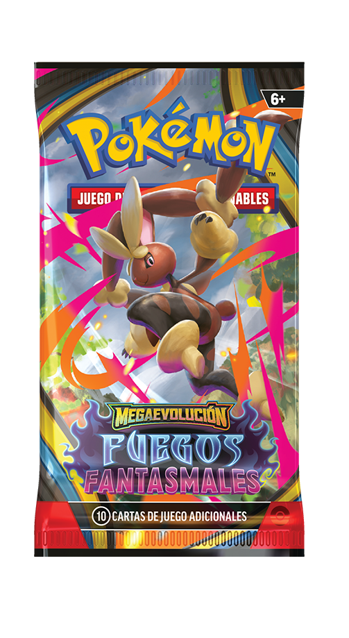 Sobre - Pokémon Megaevolución - Fuegos Fantasmales - Español - El Podenco TCG
