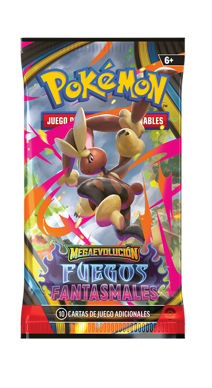 Sobre - Pokémon Megaevolución - Fuegos Fantasmales - Español - El Podenco TCG