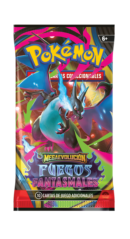 Sobre - Pokémon Megaevolución - Fuegos Fantasmales - Español - El Podenco TCG