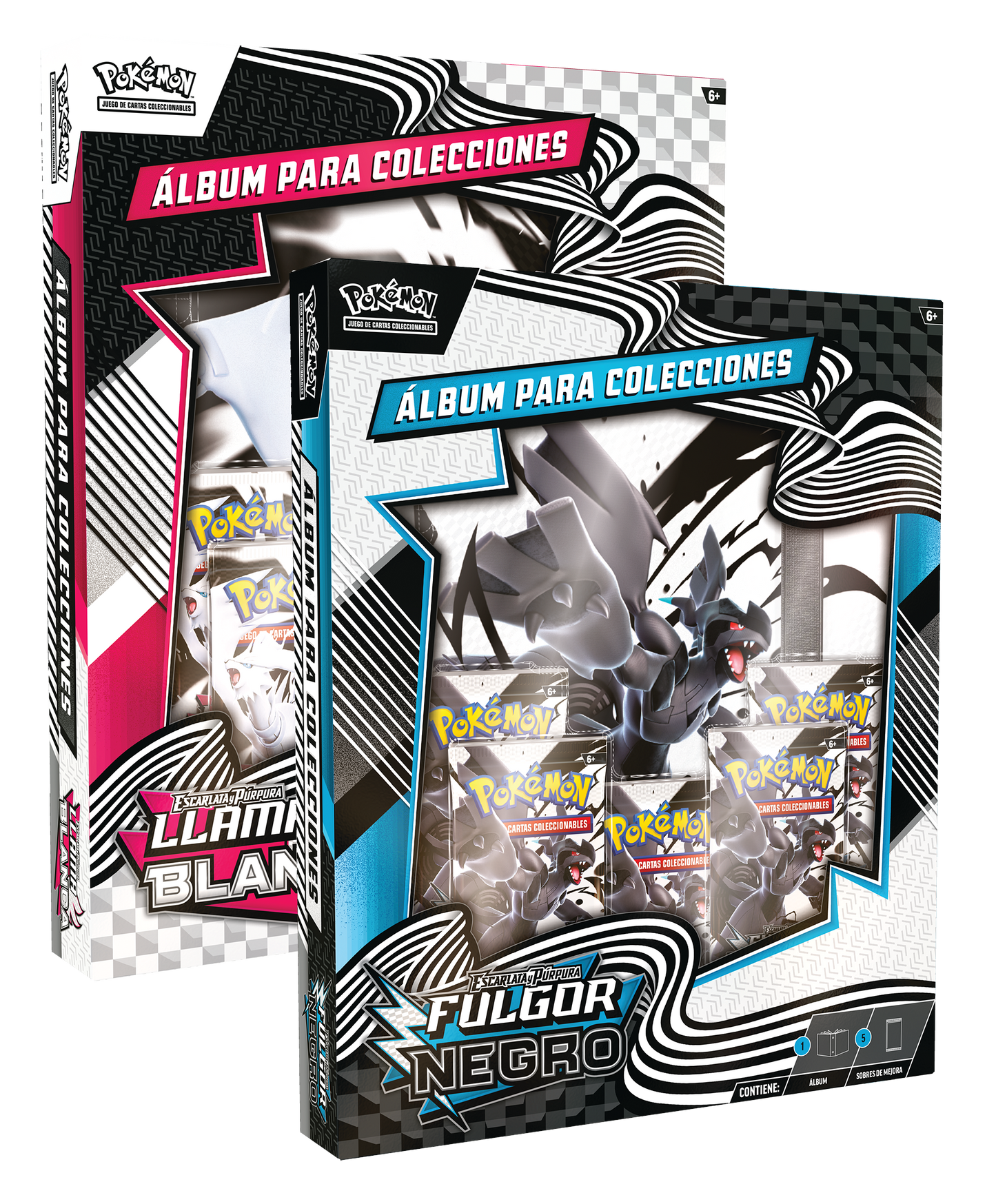 Caja Pokémon TCG - Álbum para colecciones Fulgor Negro y Llama Blanca - Español