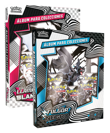 Caja Pokémon TCG - Álbum para colecciones Fulgor Negro y Llama Blanca - Español