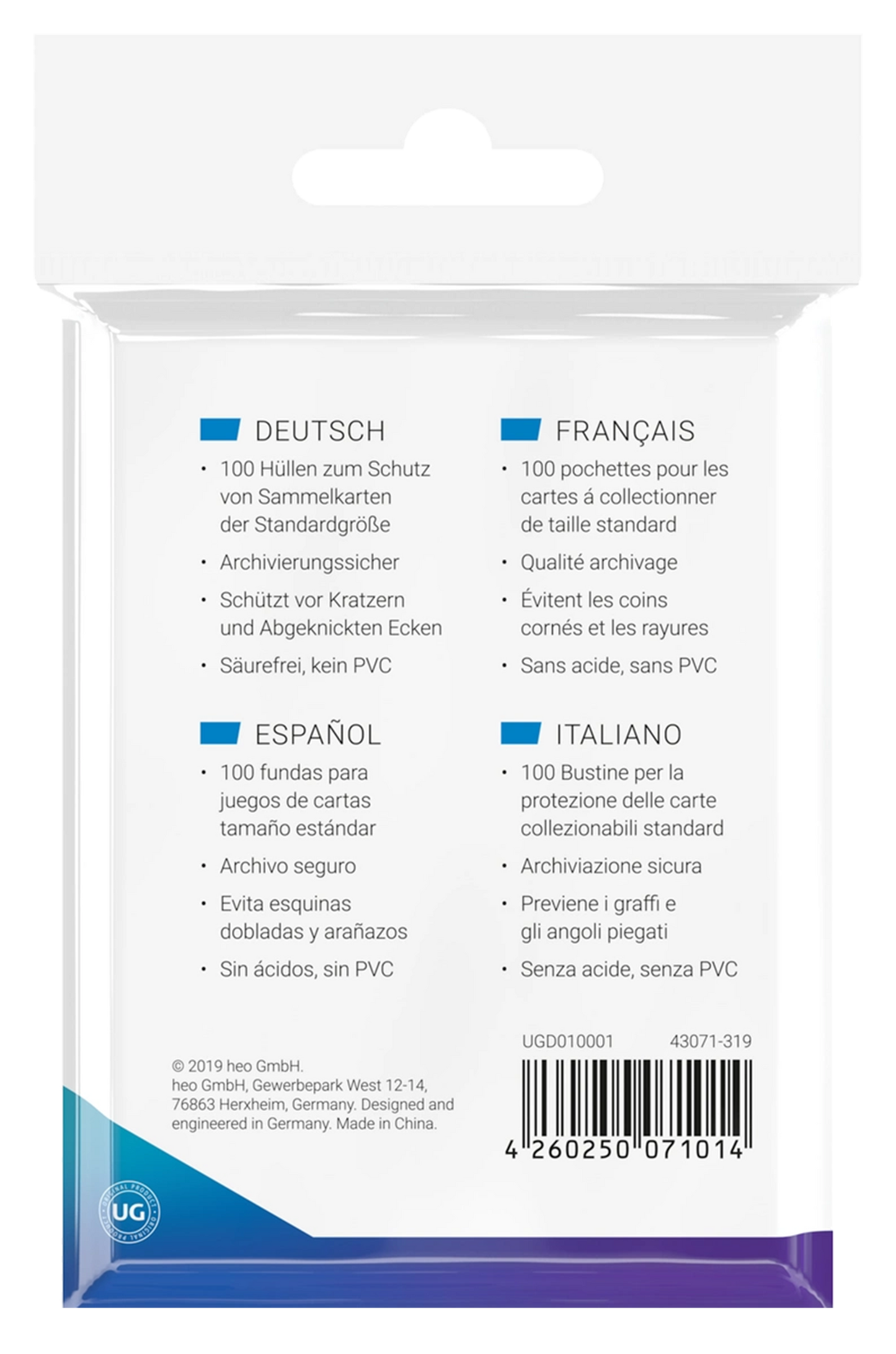 Fundas protectoras transparentes para cartas - Penny Sleeves - Ultimate Guard