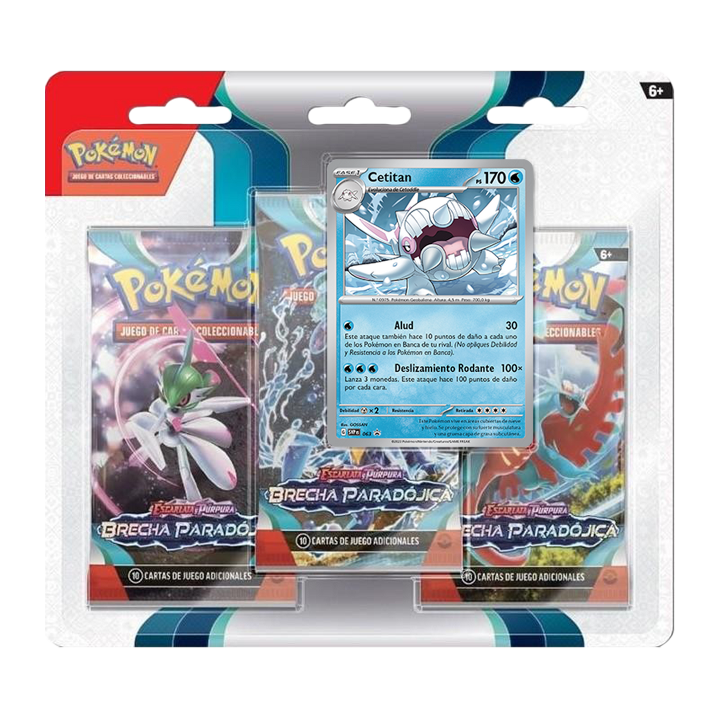 Blíster 3 Sobres - Pokémon Brecha Paradójica - Español