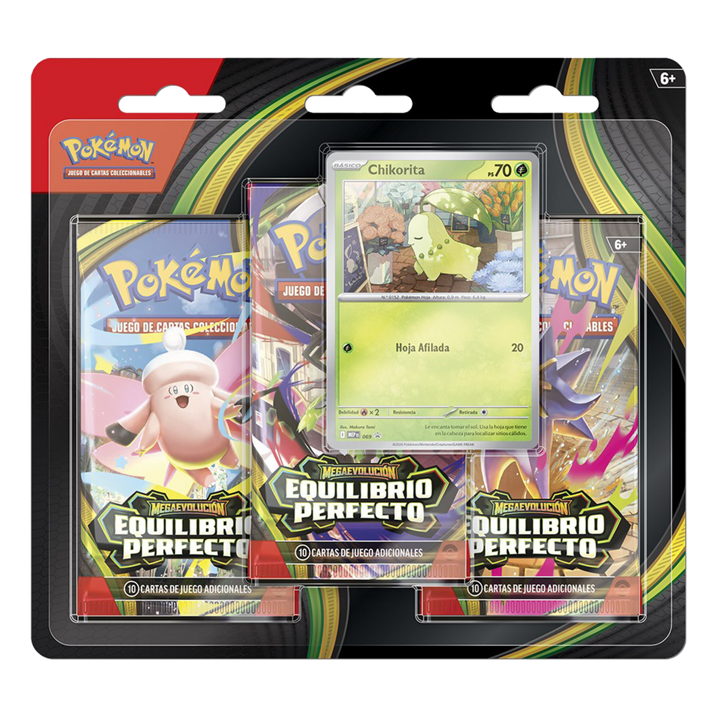 Blíster 3 Sobres - Pokémon Megaevolución - Equilibrio Perfecto - Español