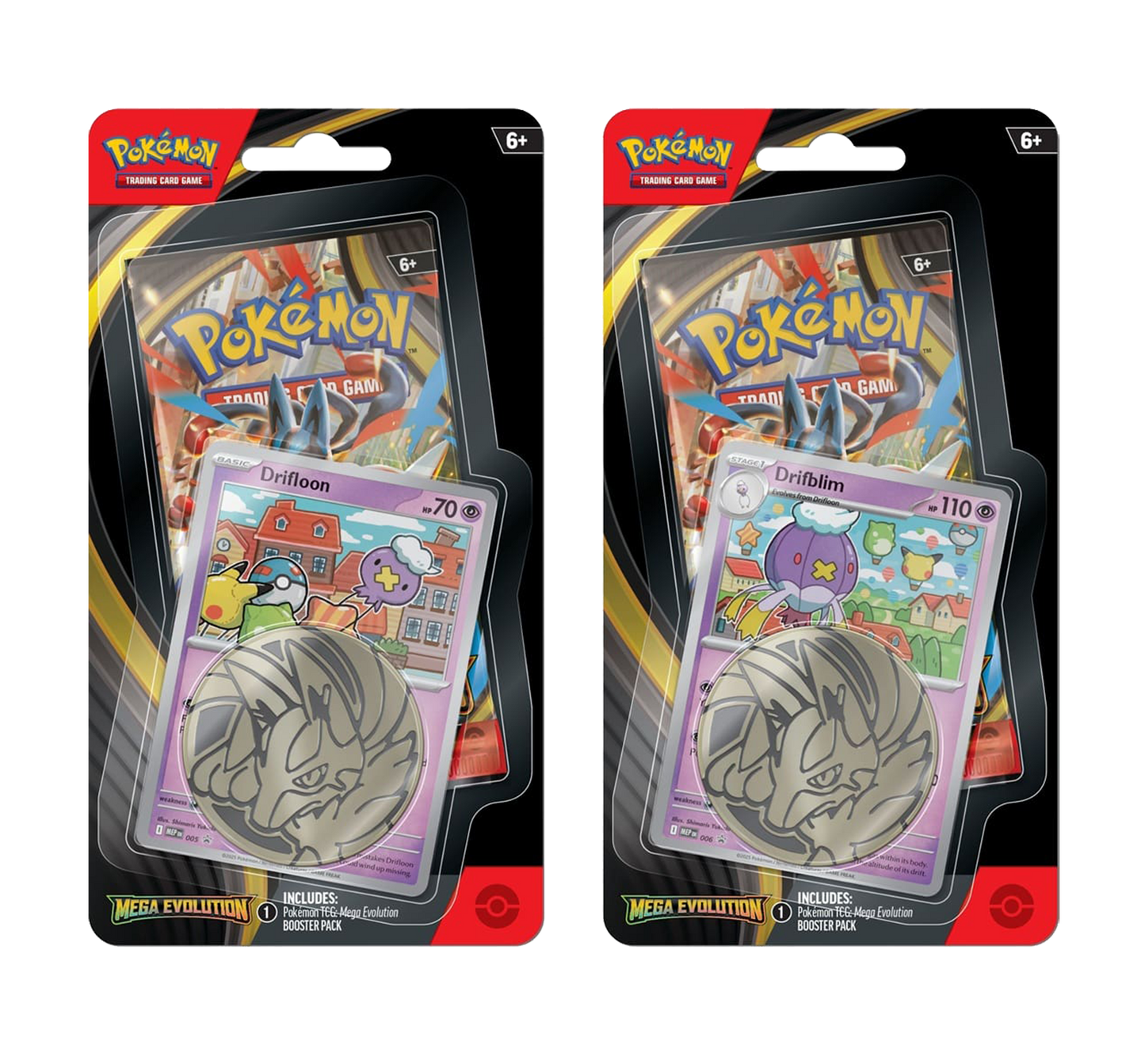 Blíster 1 Sobre y Moneda - Pokémon Mega Evolution - Megaevolución- Inglés