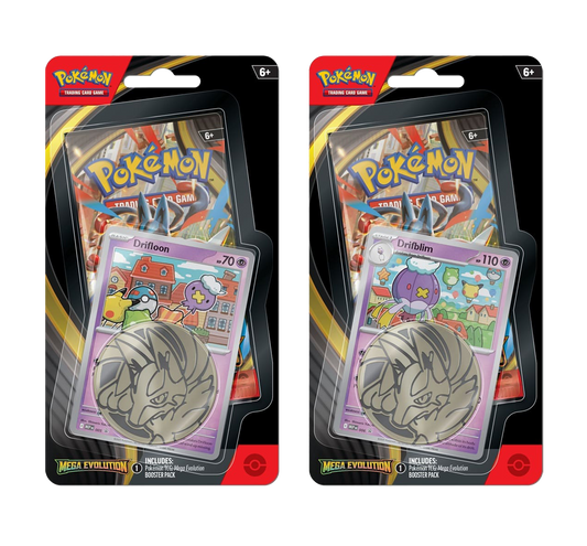 Blíster 1 Sobre y Moneda - Pokémon Mega Evolution - Megaevolución- Inglés