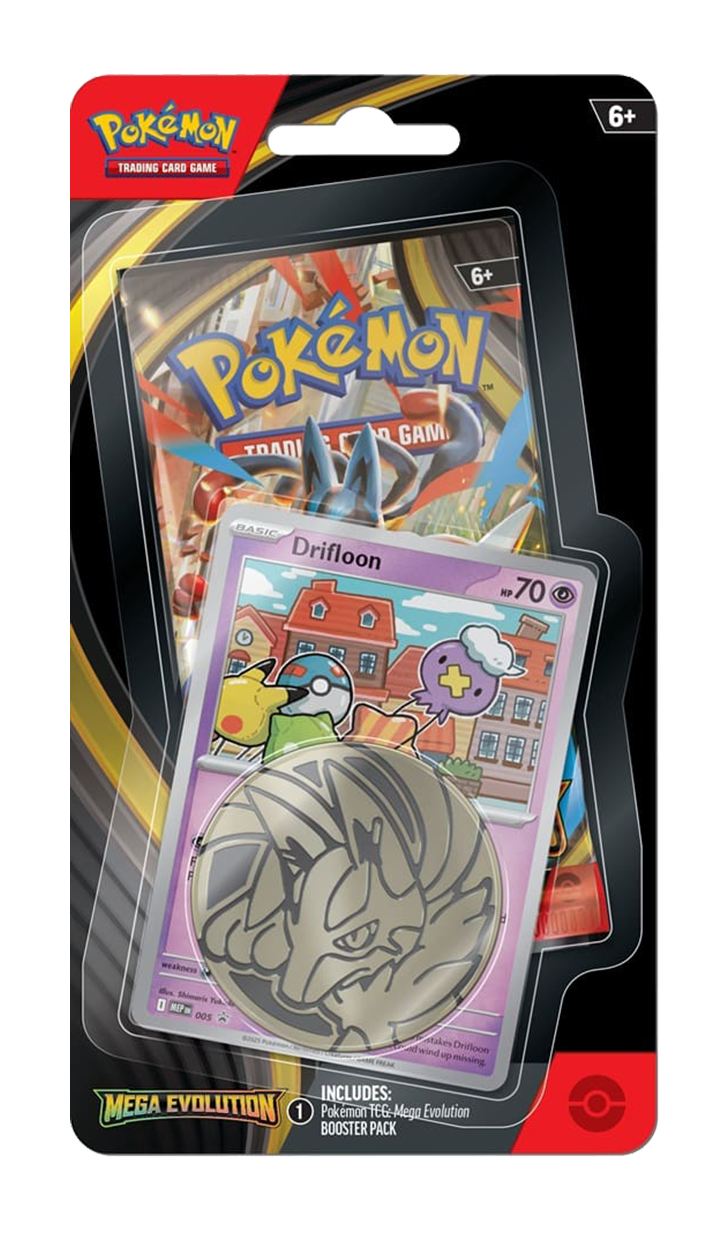 Blíster 1 Sobre y Moneda - Pokémon Mega Evolution - Megaevolución- Inglés