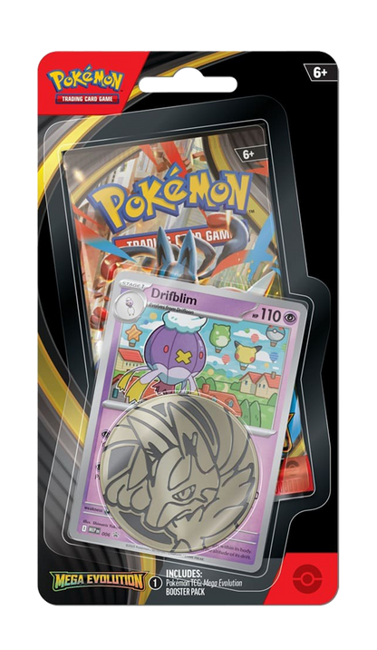Blíster 1 Sobre y Moneda - Pokémon Mega Evolution - Megaevolución- Inglés