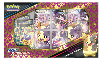 Caja Pokémon TCG - Cenit Supremo Morpeko V-Union Colección Premium con Tapete - Español