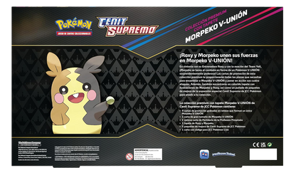 Caja Pokémon TCG - Cenit Supremo Morpeko V-Union Colección Premium con Tapete - Español