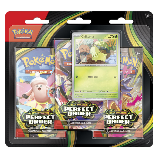 Blíster 3 Sobres - Pokémon Mega Evolution - Perfect Order - Inglés
