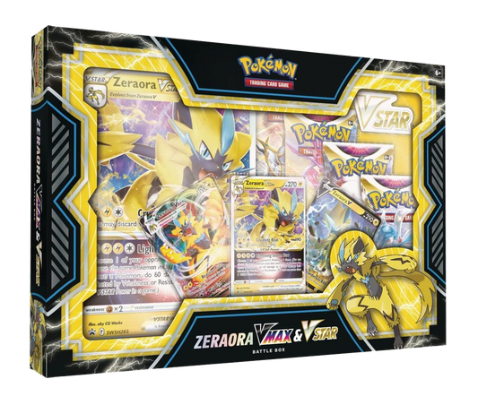 Caja Pokémon TCG - Zeraora VMAX Y V-ASTRO Colección Combate - Español