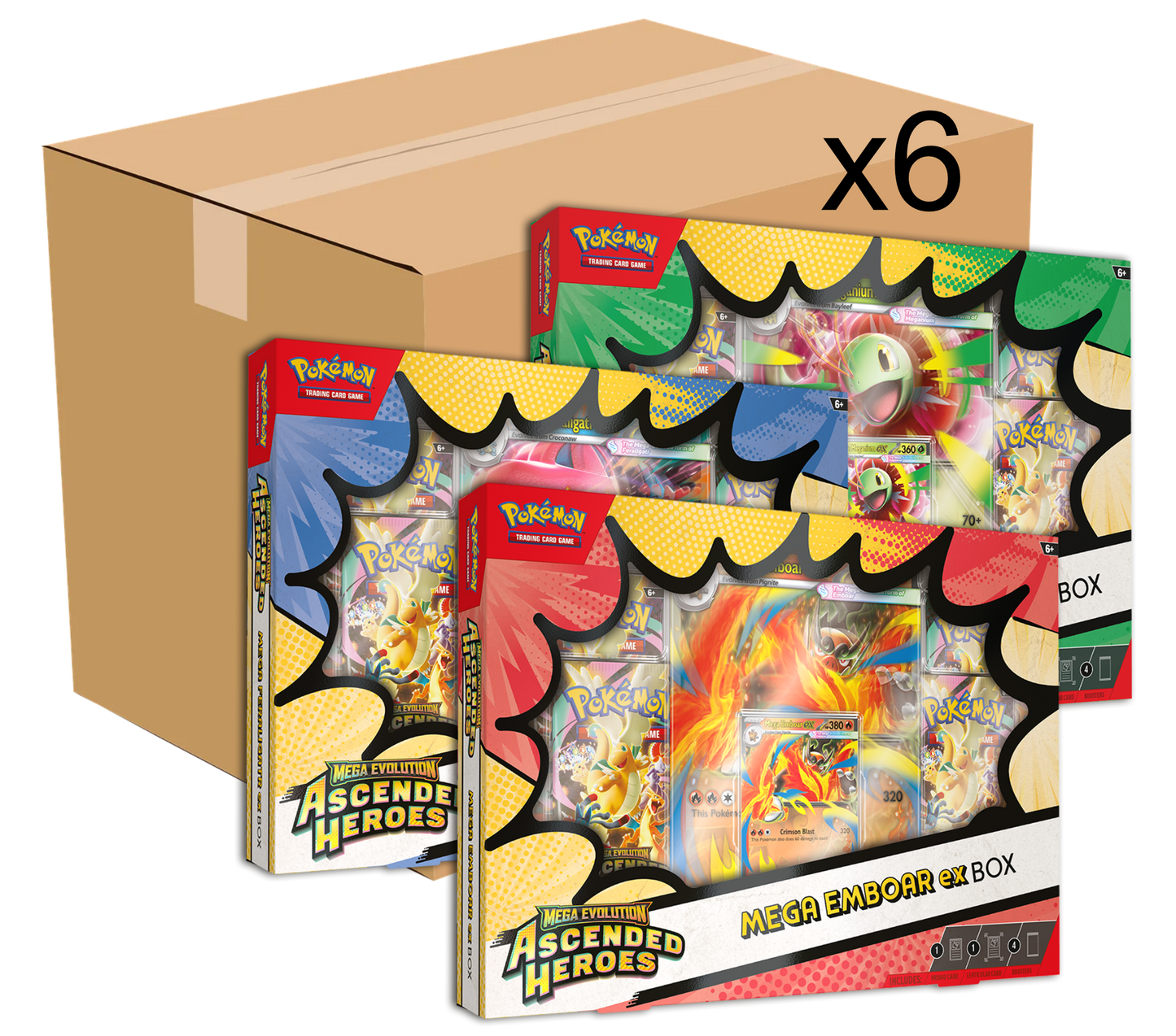 CASE x6 - Caja Pokémon TCG - Colección Mega Héroes Ascendentes - Inglés