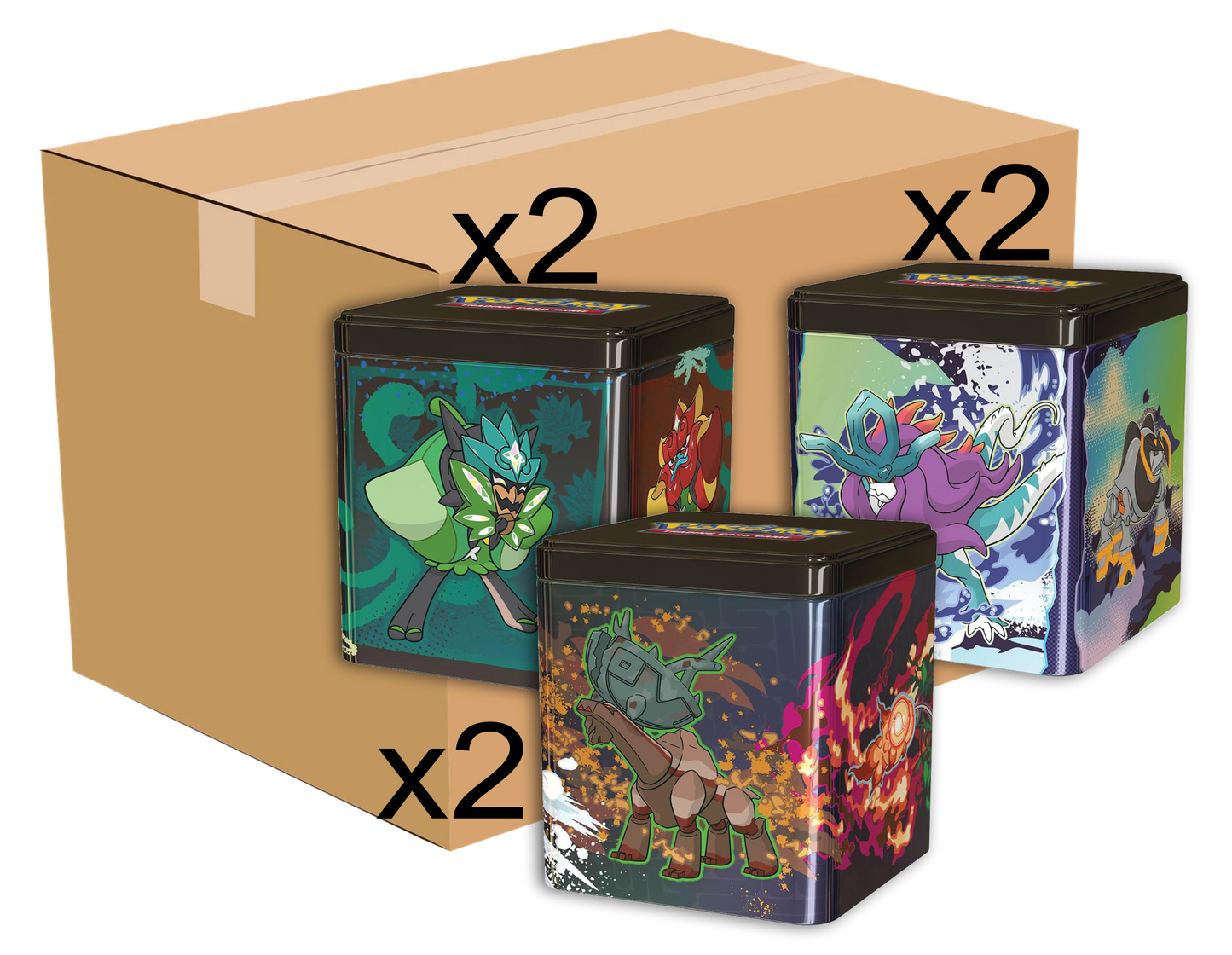 CASE x6 - Lata apilable 2025 de TCG Pokémon en Español
