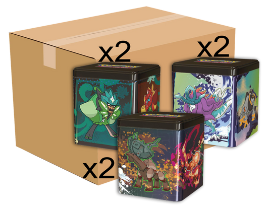 CASE x6 - Lata apilable 2025 de TCG Pokémon en Español