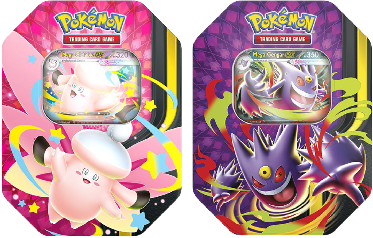 Lata Megaluz Lunar - Mega Gengar ex y Mega Clefable ex de TCG Pokémon en Inglés