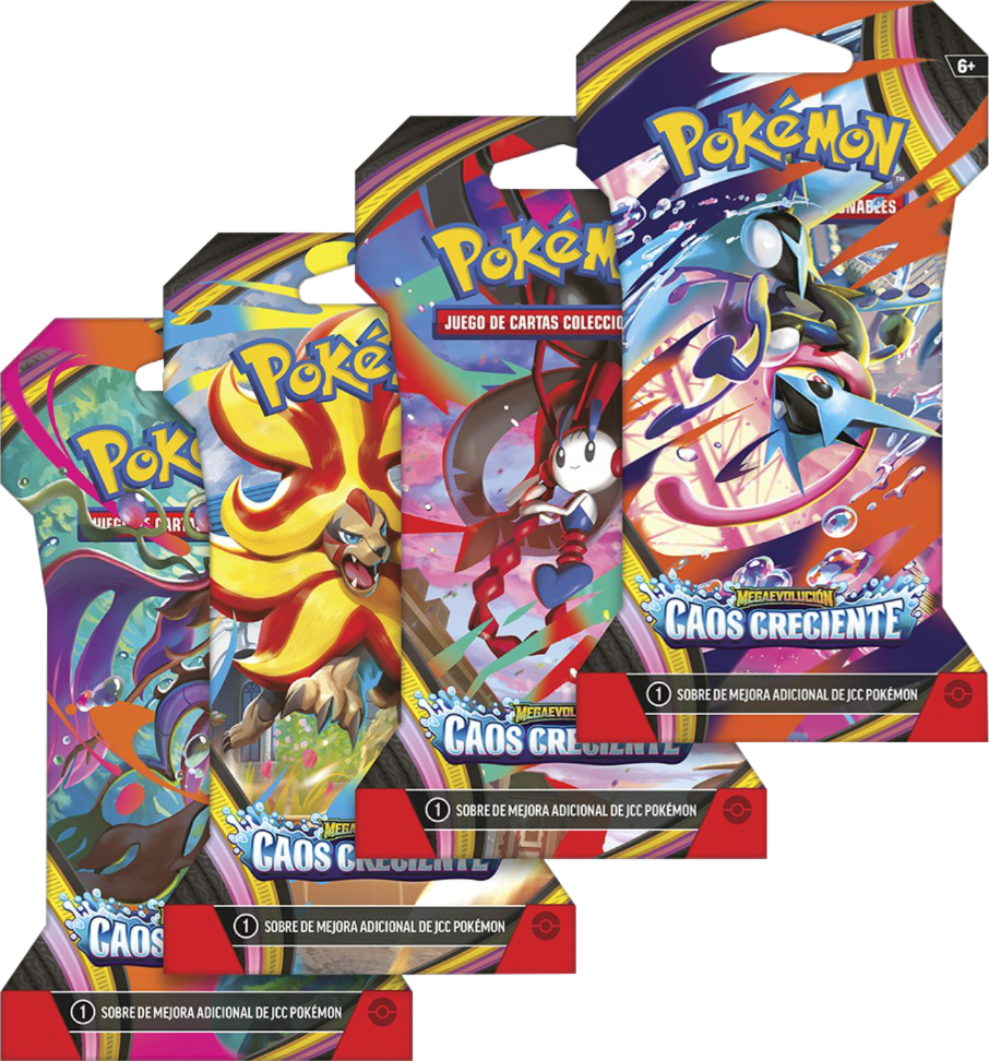 Sobre Enfundado - Pokémon Megaevolución - Caos Creciente - Español