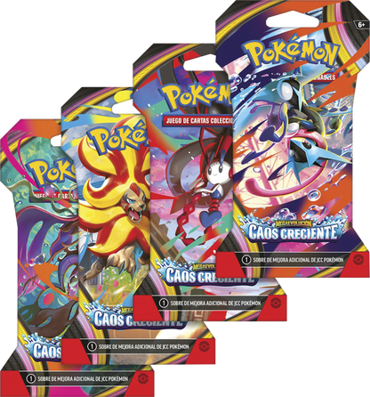 Sobre Enfundado - Pokémon Megaevolución - Caos Creciente - Español