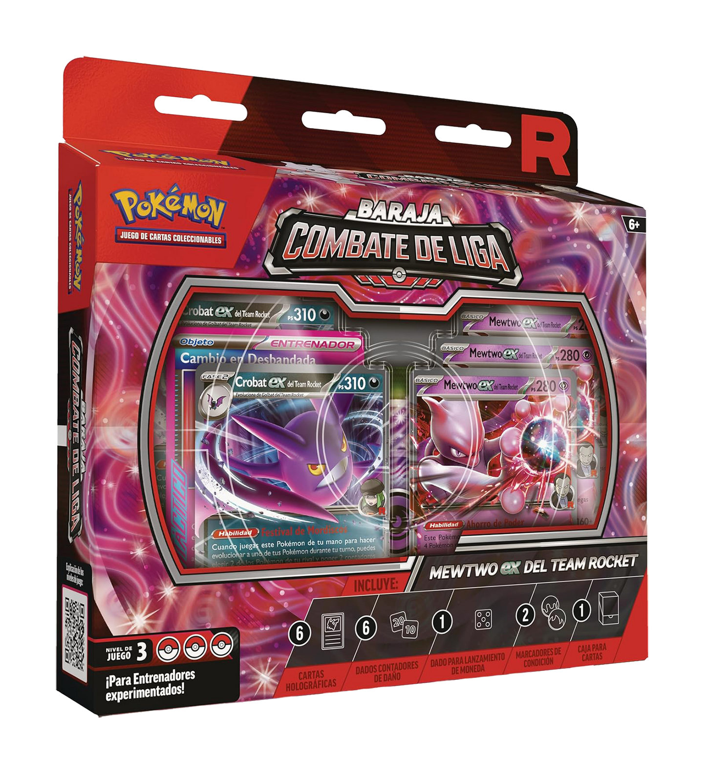 Caja Pokémon TCG - Baraja Combate de Liga de Mewtwo ex - Español