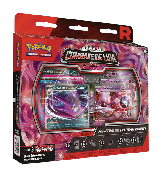 Caja Pokémon TCG - Baraja Combate de Liga de Mewtwo ex - Español